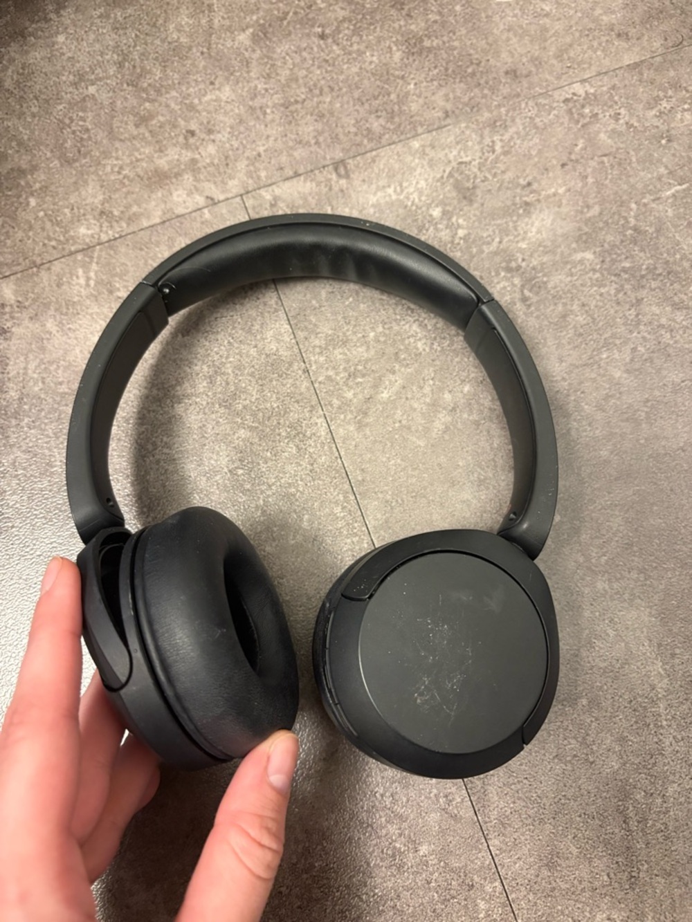 Sony Matte Black Wireless Over-Ear Headphones with Cushioned Ear Pads